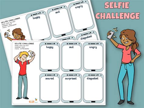 Selfie Emotion challenge - Elsa Support for emotional literacy