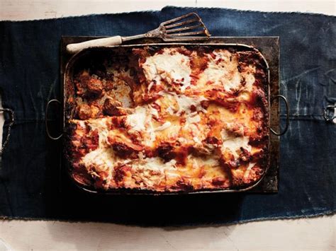 Grandma Guarnaschellis Lasagna With Mini Beef Meatballs Recipe Alex Guarnaschelli Food Network