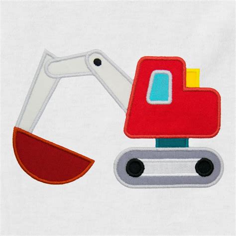 Excavator Appliqué Four Sizes Geminired Embroidery Designs