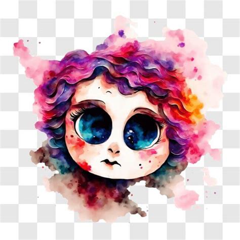 T L Charger Peinture L Aquarelle D Une Fille Aux Cheveux Color S Pngs