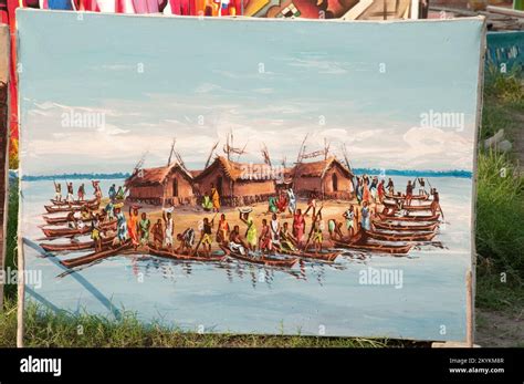 Oil painting, Craft market, Kinshasa, Democratic Republic of the Congo ...