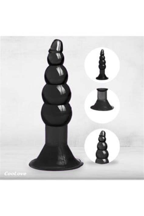 coolove Boğumlu Anal Plug Tıkaç Dildo Siyah Renk Anal Tıkaç Vantuzlu Fiyatı Yorumları