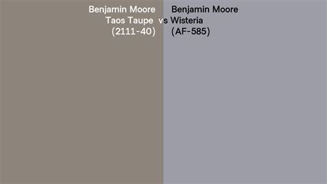 Benjamin Moore Taos Taupe Vs Wisteria Side By Side Comparison