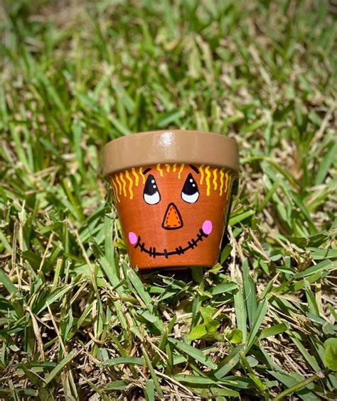 Scarecrow Flower Pot Etsy