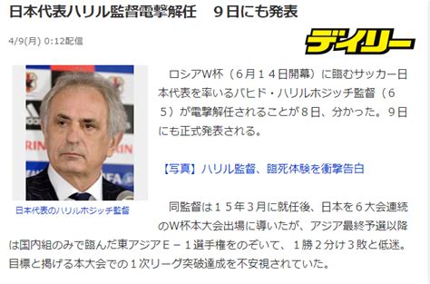 ハリルホジッチ監督電撃解任 何やってるんだ？日本サッカー協会 シナモンのご意見無用