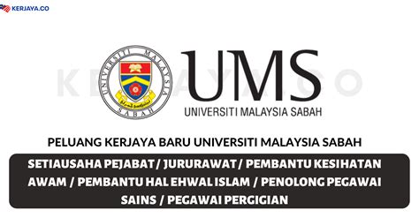 Universiti Malaysia Sabah ~ Kekosongan Jawatan Pentadbiran & Akademik ...