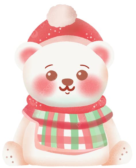 Christmas Winter Polar Bear Polar Bear Cute Christmas Png