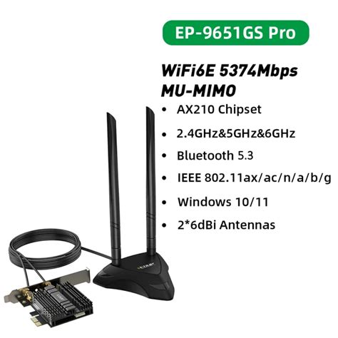 Edup Wifi E Intel Ax Pcie Wifi Adapter Mbps Bluetooth Wifi