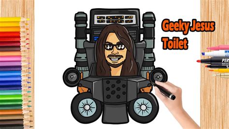 How To Draw Geeky Jesus Toilet Skibidi Toilet Step By Step Drawing