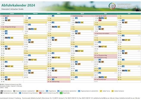 Wann kommt Müllabfuhr Landratsamt Aichach Friedberg