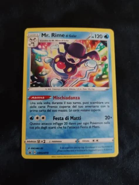 Carta Pokemon Mr Rime Di Galar Swsh079 Destino Splendente Promo Near