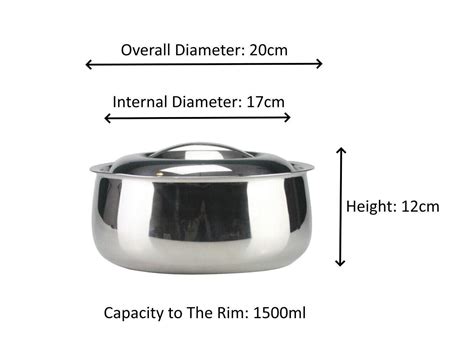 Stainless Steel Hot Pot Insulated Food Warmer Storage Casserole Dish Roti Rice