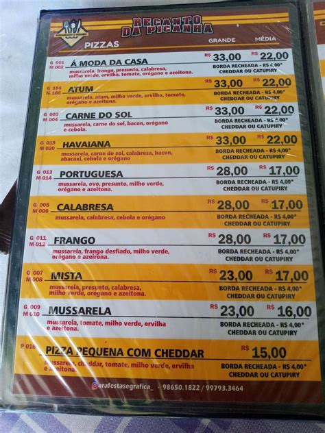 Menu em Restaurante Recanto Da Picanha Maracanaú