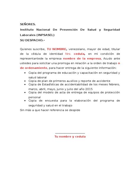 Ejemplos De Carta Explicativa