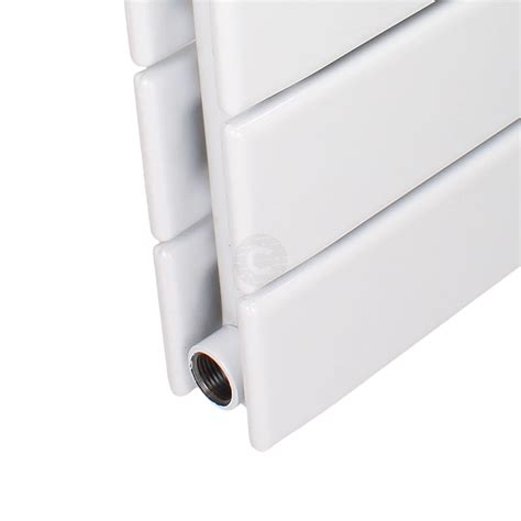 Slat 600 H X 1000 W Double Flat Panel White Horizontal Radiator