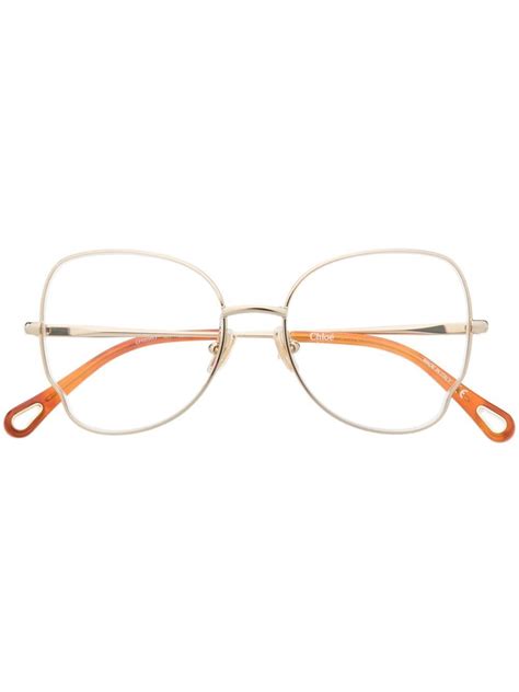 Chloé Eyewear Oversized Square Frame Glasses Farfetch