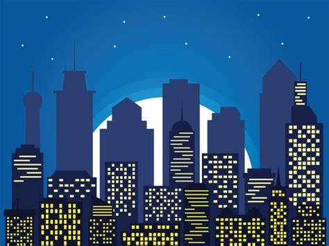 Cartoon Skyline Vector Art, Icons, and Graphics for Free Download