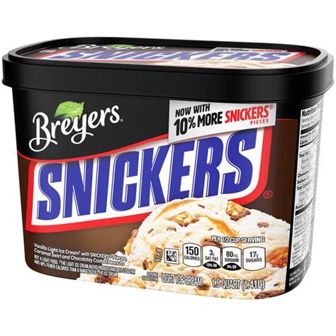 Breyers Blasts Snickers Caramel Swirl Chunk Frozen Dairy Dessert Hy