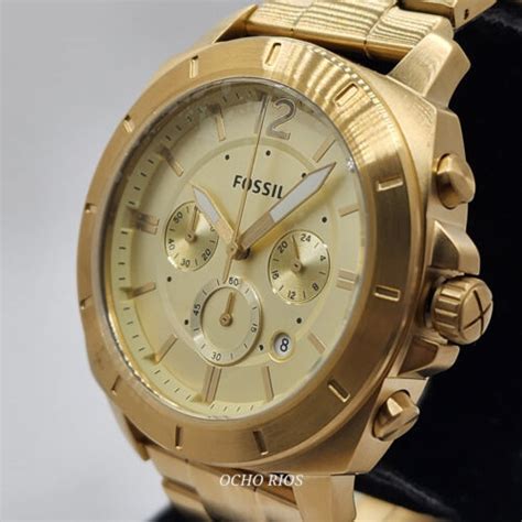 New Fossil Men S Watch Privateer Sport Chronograph Gold Tone Stainless