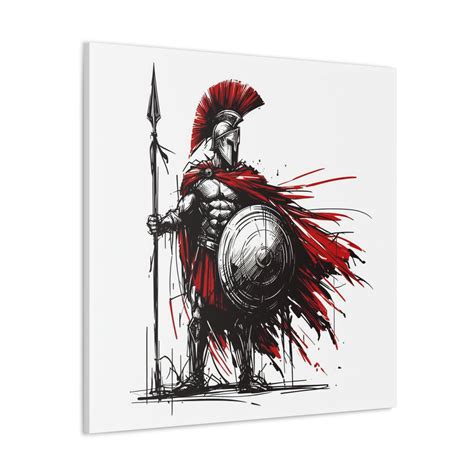 Spartan Canvas Artwork Spartan Wall Art Spartan Wall Decor Roman ...