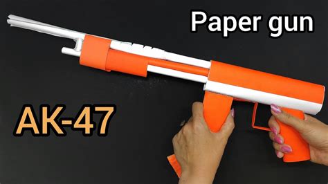 Origami Gun Ak How To Make A Paper Gun Ak That Shoots Rubber