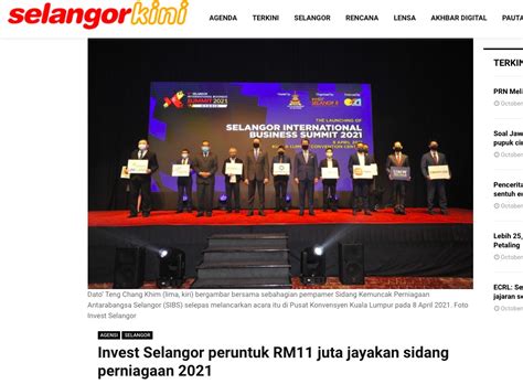 Selangor Kini Invest Selangor Peruntuk RM11 Juta Jayakan Sidang