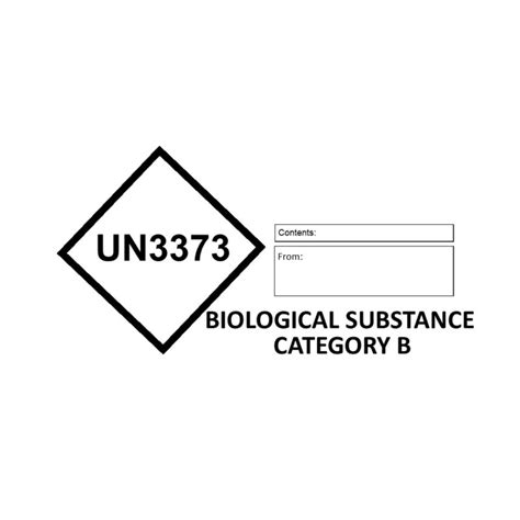 UN3373 Label 75mm X 75mm