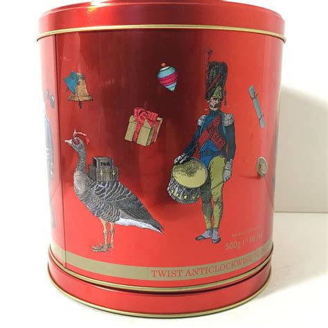 Fortnum And Mason Musical Cookie Biscuit Tin Christmas Birds Drummer