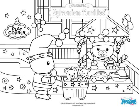 Coloriage SYLVANIAN FAMILIES C est Noël Coloriage Livre de