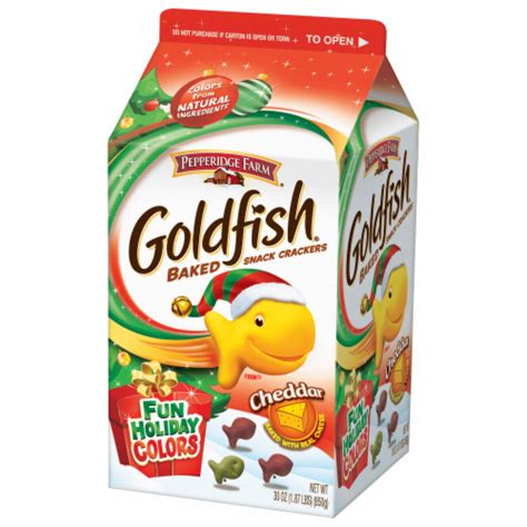 Goldfish Fun Holiday Colors Cheddar Baked Snack Crackers, 30 oz - Pick ‘n Save