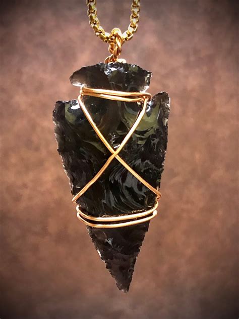 Black Obsidian Arrowhead Necklaces Shop Iowa