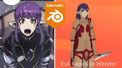 Esil Radiru Solo Leveling Manhwa Anime Girl In Blender Youtube