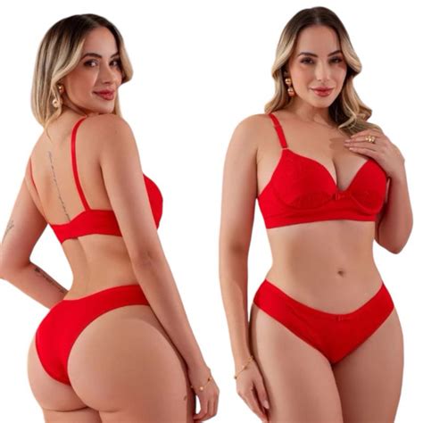 Zilook Conjunto Lingerie Luxo Bojo Aro Shopee Brasil