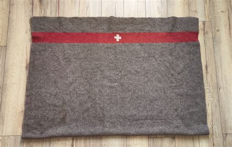 Vintage Swiss Army Wool Blanket Warehouse Swiss Military Etsy