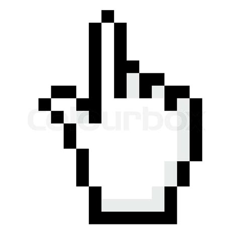 Pixelated Cursor Pointer Hand Stock Vektor Colourbox