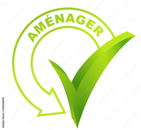 aménager sur symbole validé vert Stock Vector Adobe Stock