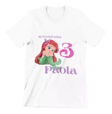 Playeras De Personalizadas La Sirenita Ariel Disney MercadoLibre