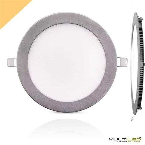 Empotrable Downlight Led W Extraplano Eco Blanco Neutro Plata