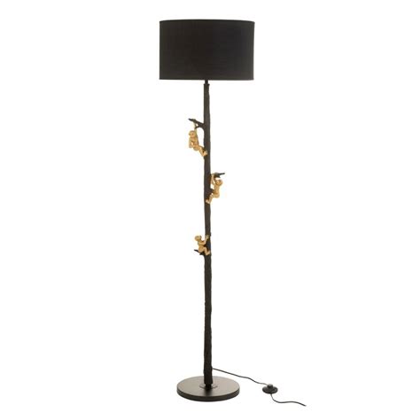 Lampadaire en Résine Singes 164cm Noir