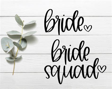 Bride Svg Bride Squad Svg Wedding Svg Bridesmaid Svg Etsy