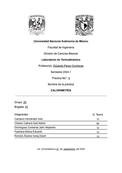 Lt Reporte Calorimetria Brigada Grupo Universidad