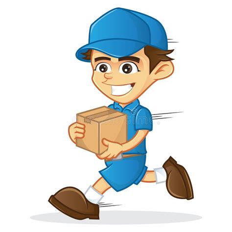 DELIVERY MAN stock vector. Illustration of carton, artwork - 47905003