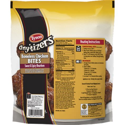 Tyson Any Tizers Sweet Spicy Bourbon Bonless Chicken Bites 24 Oz