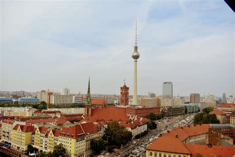 Berlin Skyline from Fischerinsel Skyscraper, Germany