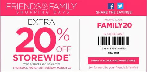 Kohl's Printable Store Coupons: 20% Off Purchase & Clearance | Your ...