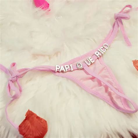 Tanga Semitransparente Estilo Bikini Personalizable Rosado LENCERIA PERSONALIZADA Eros