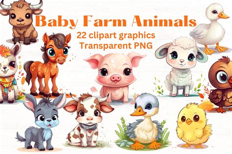Cartoon Baby Farm Animals