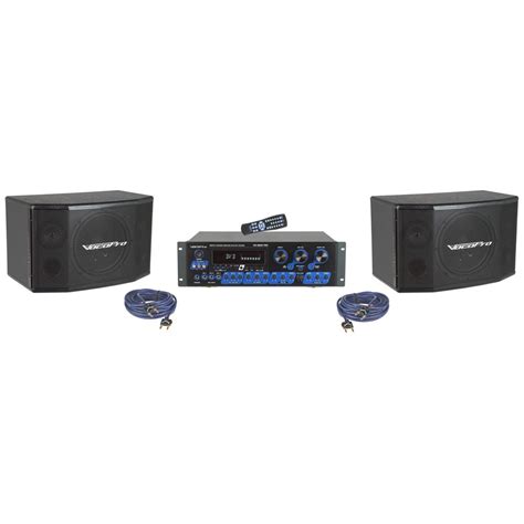 VocoPro KRS-4 Karaoke Mixing Amplifier with Speaker Package