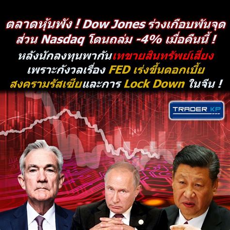 ทันโลกกับ Trader Kp ตลาดหุ้นพัง ดัชนี Dow Jones ร่วงเกือบ 1000