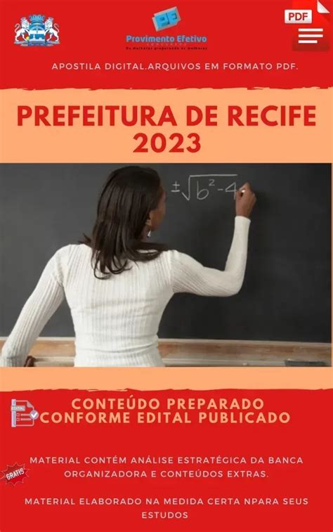 Provimento Efetivo Concursos Apostila Pref Recife Professor Geografia